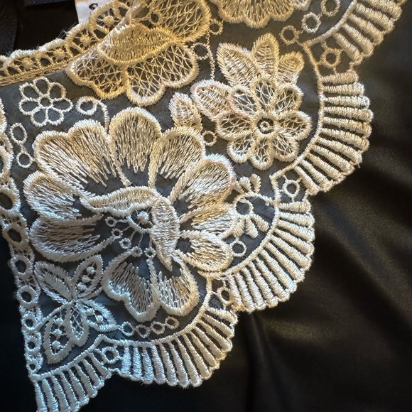 Deandri Faux-Leather and Lace Babydoll Dress - Picture 5 of 8